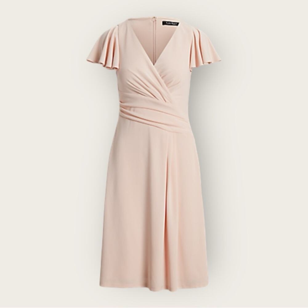 NWT | Lauren Ralph Lauren | Str Matte Jersey Besarry | Pale Pink | Size 10